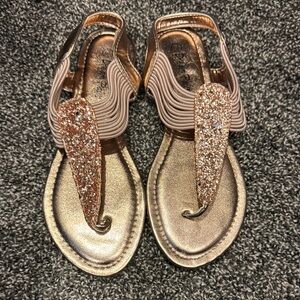 Gold Glitter Sandals